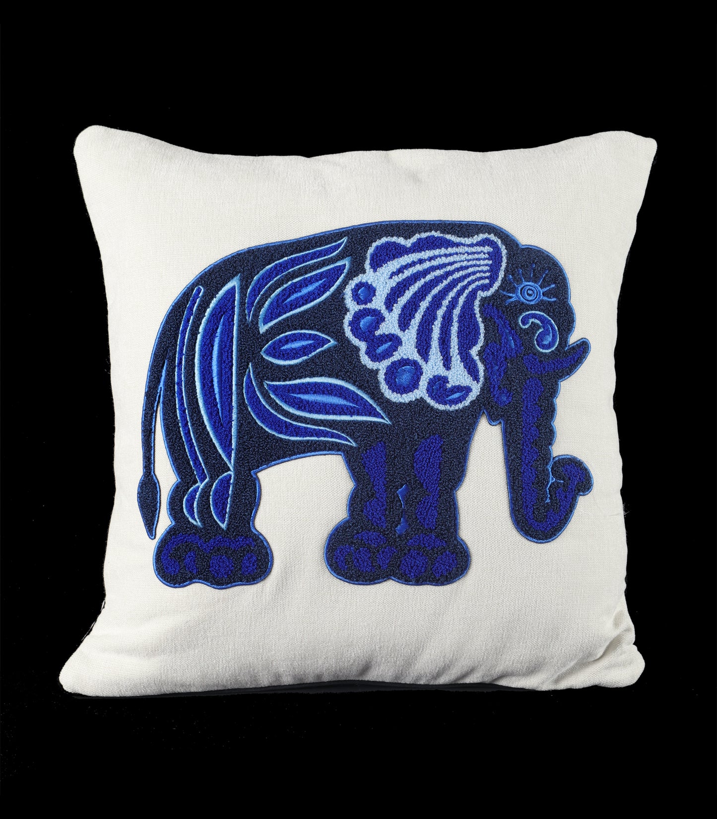 "Blue Elephant Pillow"